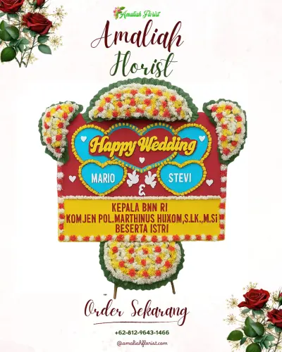 Karangan Papan Bunga Pernikahan di Karang Taliwang